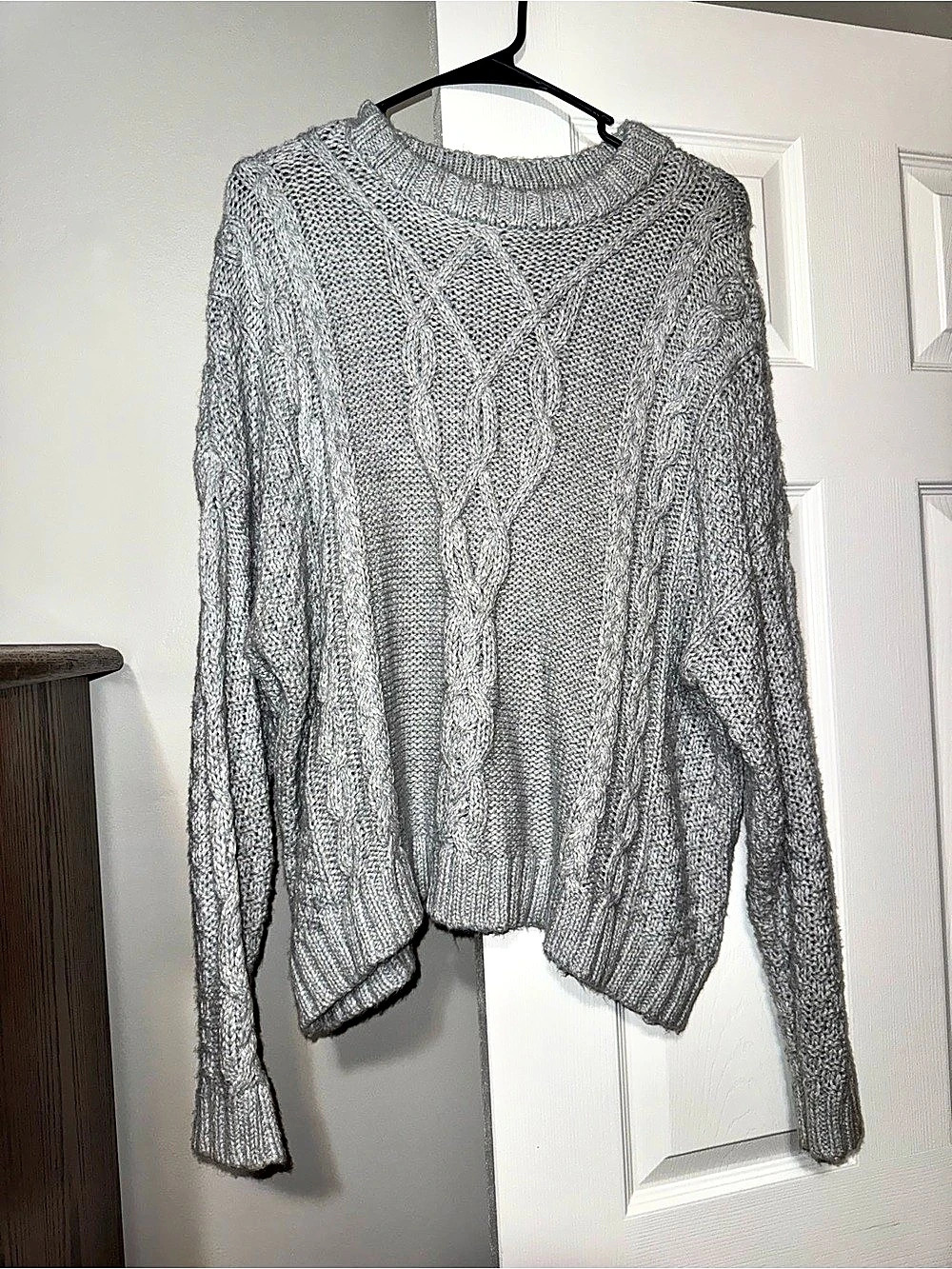 aerie Snowday Oversized Chunky Cable Knit Sweater